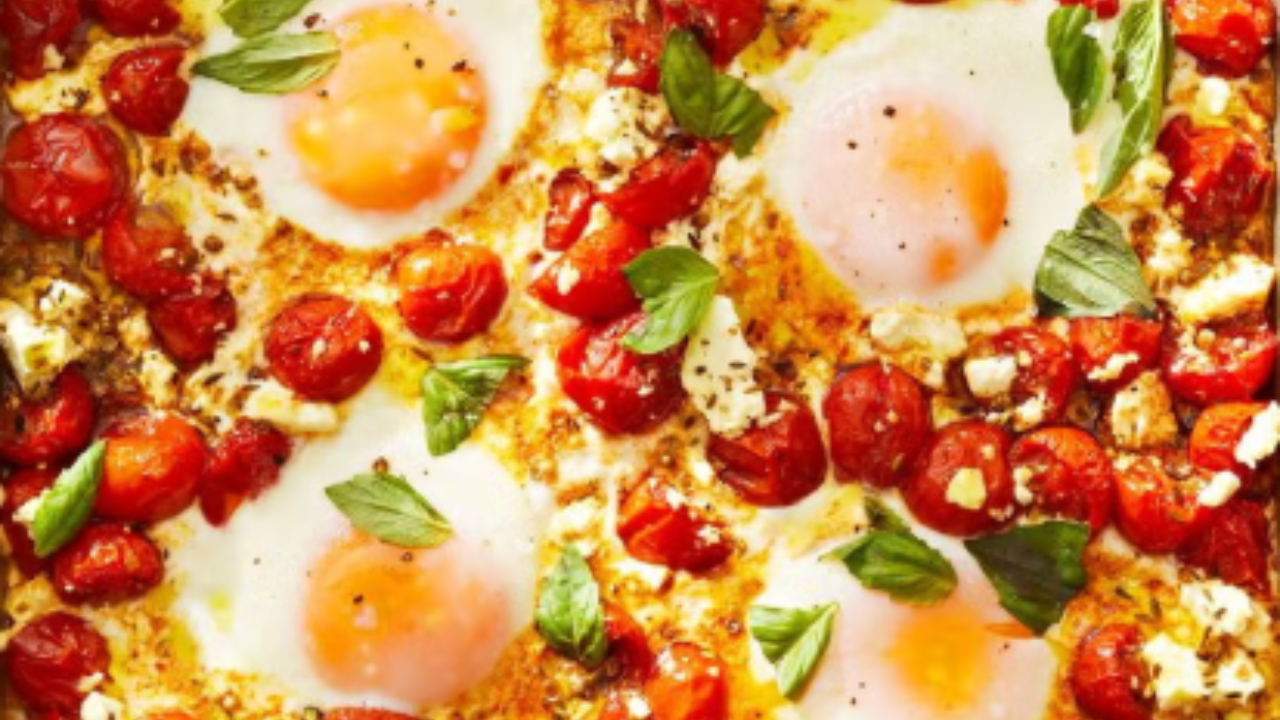 Tomato and Feta Baked Eggs Recipe